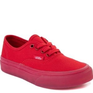 COPY - Solid Red Monochrome Vans. In excellent condition!